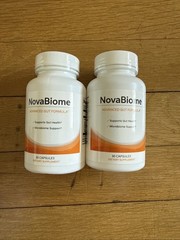 New Sealed (2 Pack) NovaBiome Advanced Gut Formula 30 Capsules Per Bottle