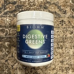 Biohm Digestive Greens 7 In 1 Daily Gut Support Wild Berry Bliss 7.4oz Exp:2/26