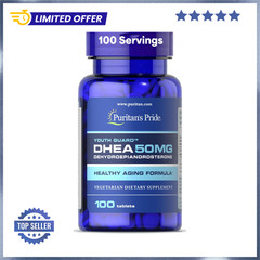 Puritan’s Pride DHEA 50Mg Dietary Supplement, Promote Sugar Metabolism 100 Count