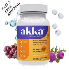 2 BOTTLES-Akka Premium Liver Cleanse Detox&Repair Superbiotic 60 Caps Gut Health
