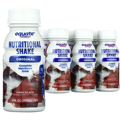 Equate Chocolate Original Nutritional Shake, 8 FL OZ, 6 Count @