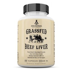 Ancestral Supplements Grass Fed Beef Liver 3000mg 180Caps latest Zeland NonGM…
