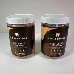 Konscious Keto Shake Creamy Chocolate Weight Loss MCT Dietary Supplement Lot 2x