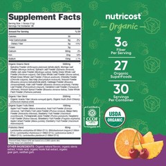 Nutricost Organic Super Greens Powder (30 Servings) Mixed Berry Flavor