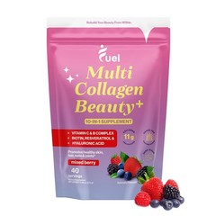 Fuel Multi Collagen Peptides 11G Hydrolyzed Collagen Types I Ii Iii V X Skin 40