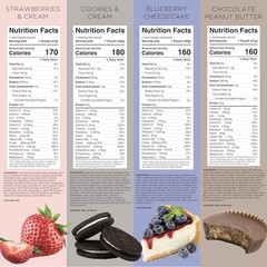 High Protein Meal Replacement Shake Variety Set with 7 Flavors & Shaker Bottle