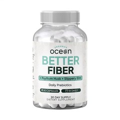 Organics Ocean Better Fiber 90 Caps Psyllium Slippery Elm Stool Support