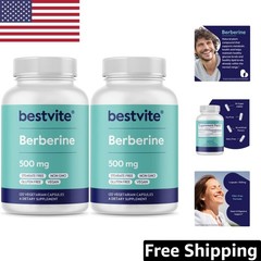 Dual Pack of Berberine 500mg Capsules – 240 & Pure Health Supplements