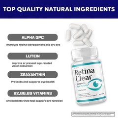 (1/3 Packs) Retina Clear Capsules, RetinaClear Eye Health Support (60 Capsules)
