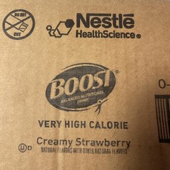 13a) Boost Very High Calorie VHC 8oz 24 Pack Creamy Strawberry NEW sealed case