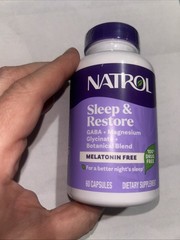 Natrol Sleep & Restore Melatonin Free, 60 Capsules, Exp 2027