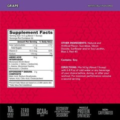Amino X Muscle Recovery Powder – Keto-Friendly BCAAs, Grape Flavor, 30 Servings