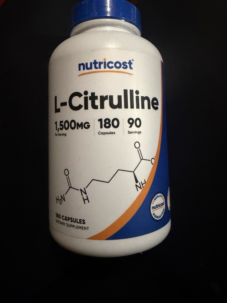 Nutricost L-Citrulline 1500mg Non-GMO Capsules Amino Acid Supplement 180 Count