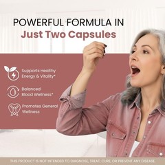 HemoPrime Iron Blood Health Supplement Capsules Energy Anemia 1 Pack 60Ct