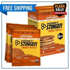 Honey Stinger organic Gluten-Free Energy Waffle salted caramel 6 pack 1.06 oz…