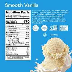 Only What You Need , Vegan Plant,Based Protein Shake, Vanilla, 20g Protein.