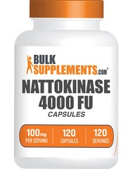 BulkSupplements Nattokinase 4000 FU 120 Capsules – 100 mg Per Serving