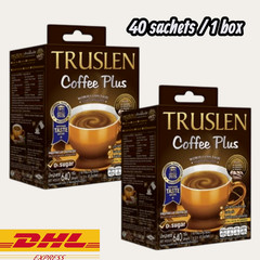 Truslen Coffee Plus Instant Coffee Mix Sugar Free Diet Coffee 80 Sachets (2 Box)