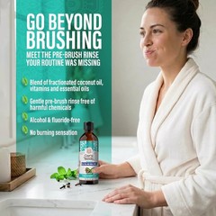 GuruNanda CocoMint Oil Pulling Mouthwash for Complete 8 Fl Oz (Pack of 3)
