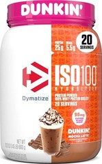 Dymatize ISO100 Dunkin’ Mocha Latte Whey Protein 20 Servings 25g Protein – NEW!!