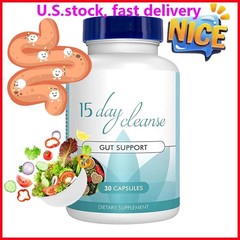15 Day Cleanse – 30 Capsules – Gut Support Colon Cleansing & Detox