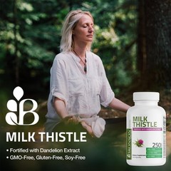 Bronson Milk Thistle Silymarin Marianum & Dandelion 360 Count (Pack of 1)