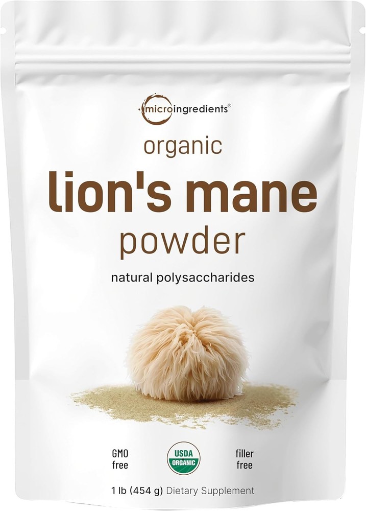 HOTMicro Ingredients Organic Lion’s Mane Mushroom Powder Pure Fruiting Superfood