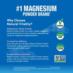 Natural Vitality CALM Raspberry Lemon Relaxing Magnesium Drink Mix 4oz28Servings