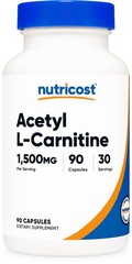 Nutricost Acetyl L-Carnitine (ALCAR) 1,500mg 90 Capsules, 30 Servings, Vegan