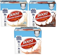 Boost Glucose Control Assorted Nutritional Drink 8 Oz, 3 Flavors, 6 – 24 Count ✅