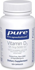 Pure Encapsulations Vitamin D3 125 mcg (5,000 IU) | Supplement to Support Bone