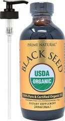 PRIME NATURAL Black Seed Oil 8oz Cold Pressed USDA Organic