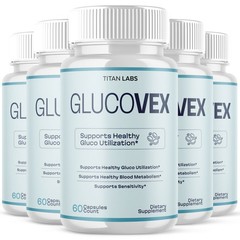 (5 Pack) Glucovex Advanced Blood Support Max Supplement Gluco Vex 300 Capsules