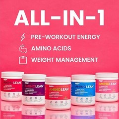 AminoLean Pre Workout Powder, Energy VEGAN Aminoacids, Weight Mgt, Mental Focus