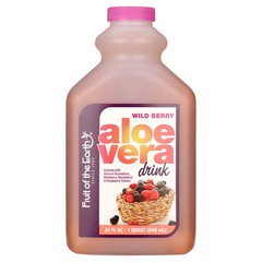 Fruit of the Earth Aloe Vera Drink Wild Berry Juice Beverage 32 fl oz Bottle