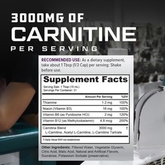 Cutler Nutrition Liquid L-Carnitine Fat Burner Supplement with Acetyl L