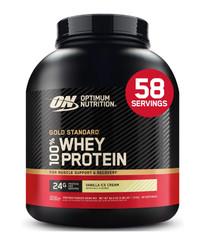 Optimum Nutrition Gold Standard 100% Whey Protein, Vanilla Ice Cream, 3.96 lb