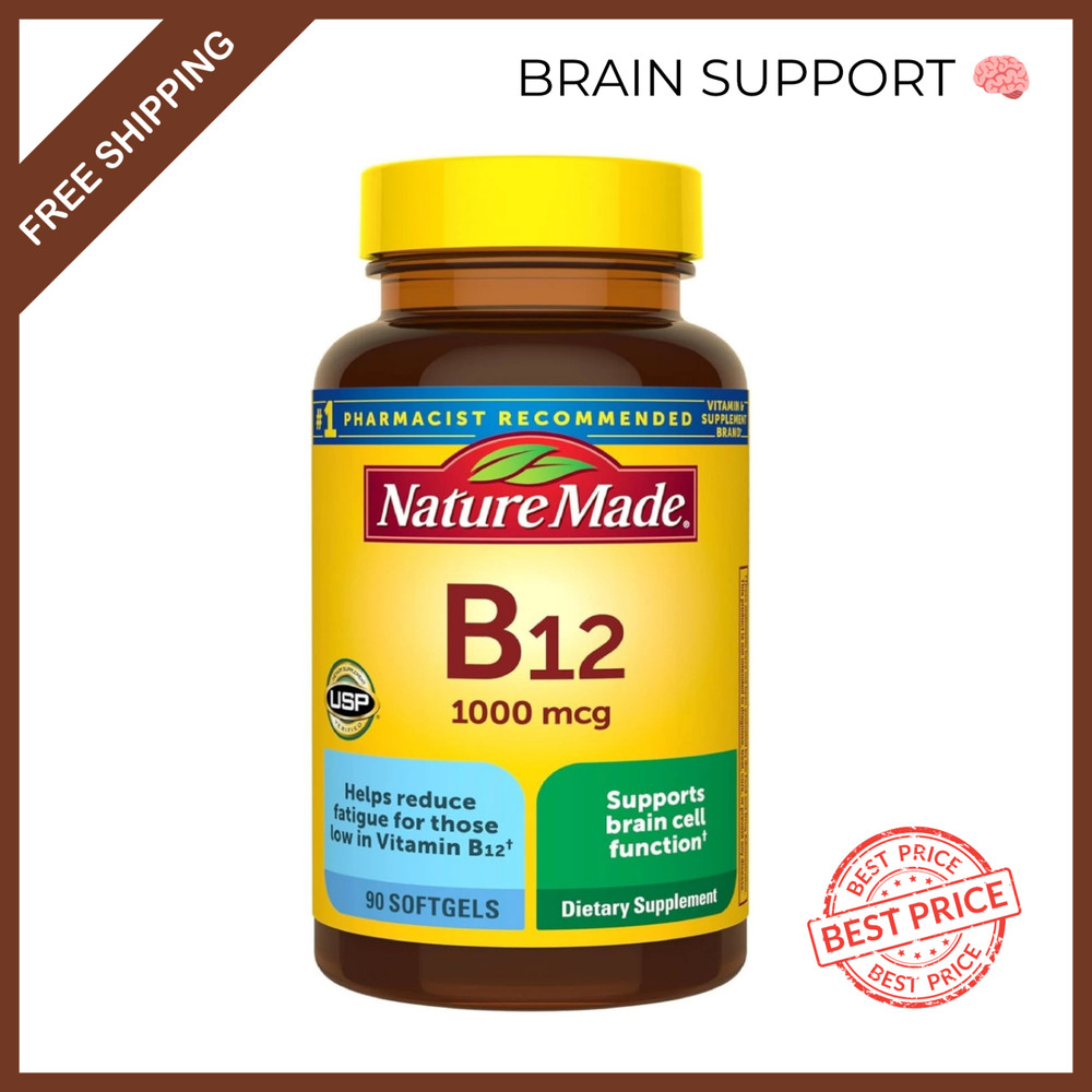 Nature Made Vitamin B12 1000 mcg, Dietary Supplement for Energy Metabolism Suppo