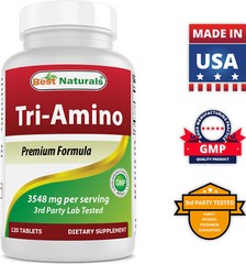 3 Pack Best Naturals Tri-Amino 120 Tablets