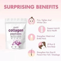 Multi Collagen Peptides Powder 2 lb Hydrolyzed Protein Peptide Type I,II,III,V,X