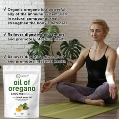 2 in 1 Oil of Oregano & Black Seed Softgels Count with Carvacrol, 40% discount !