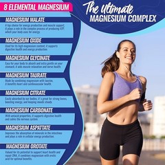 complex Magnesium 1-3PCS supplement: 1000mg of 8-element magnesium, 270 capsules