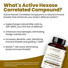 Rooted Active’s Organic Active Hexose Correlated Compound (60 Capsules) g575