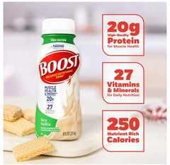 BOOST High Protein Nutritional Drink Very Vanilla 20g 8oz 15 Pack