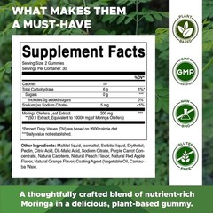 NEW Vitamatic Sugar Free Moringa Gummies – 10,000 mg 60 Count (Pack of 1)