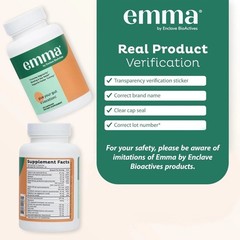 3 Pack Emma Gut Health Supplement 180 Capsules for Bloating Relief & Leaky Gut=