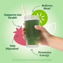 Bloom Greens & Superfoods Powder Strawberry Kiwi 48 Servings DairyFree Exp 09/26