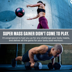 Dymatize Super Mass Gainer Protein Powder, 52g Protein, Gourmet Vanilla, 6 lbs