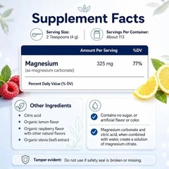 Natural Vitality CALM Raspberry Lemon Magnesium Citrate 16oz – 1/2/3 Bottles