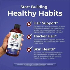 Mary Ruth’s Daily Liquid Hair Formula Supplement Blueberry Pomegranate Flavor